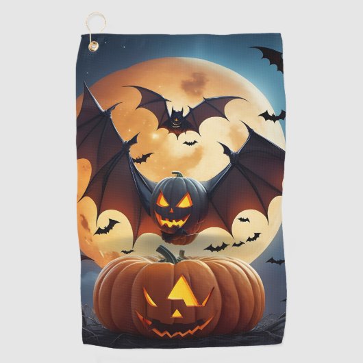 Golf in Spooky Stijl: Halloween Golf Handdoeken (Voorkant)