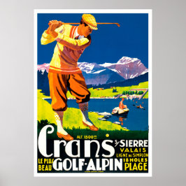  Golf in Zwitserland Poster