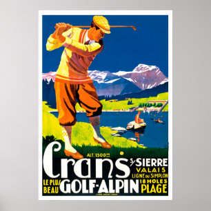  Golf in Zwitserland Poster