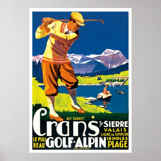  Golf in Zwitserland Poster (Voorkant)