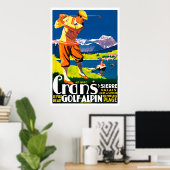  Golf in Zwitserland Poster (Thuiskantoor)