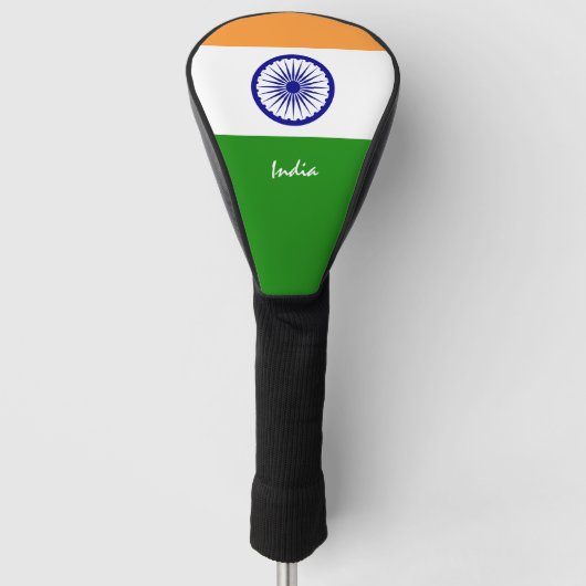 Golf India en Indiase vlag/Golf Clubs Hoesjes Golfheadcover (Voorkant)