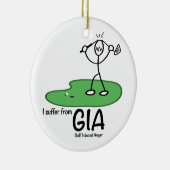 Golf Induced Anger Keramisch Ornament (Rechts)
