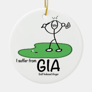 Golf Induced Anger Keramisch Ornament
