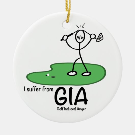 Golf Induced Anger Keramisch Ornament (Voorkant)
