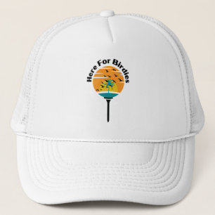 Golf Infusie "Hier voor Birdies" Sunset Golfer Trucker Pet