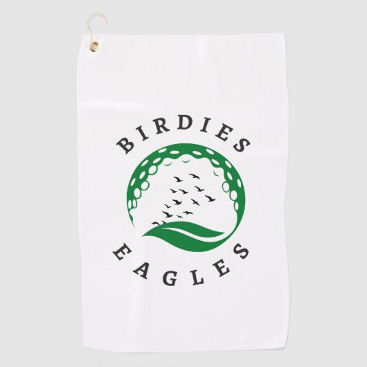 Golf infusie ontworpen Birdies Eagles golfbal Golfhanddoek (Voorkant)