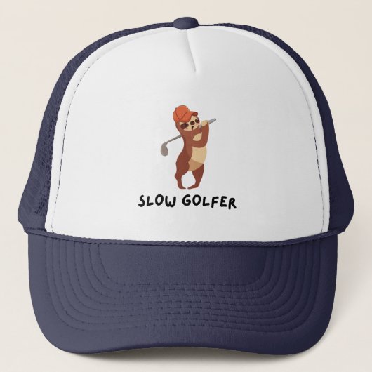 Golf Infusie "Slow Golfer" Trucker Hoed Trucker Pet (Voorkant)