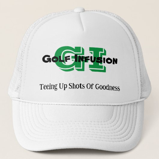 Golf infusie teening up shots van goedheid trucker pet (Voorkant)