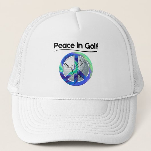 Golf Infusie "Vrede in Golf" Golfer's Trucker Pet (Voorkant)