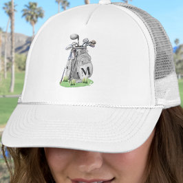 Golf Initial Monogram Trucker Pet