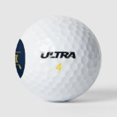Golf Initialen Klassiek Preppy Athletisch Navy Gou Golfballen (Logo)