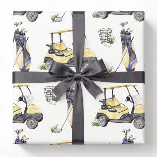 Golf Inpakpapier, Golfclubs Kar Geschenkverpakking Cadeaupapier