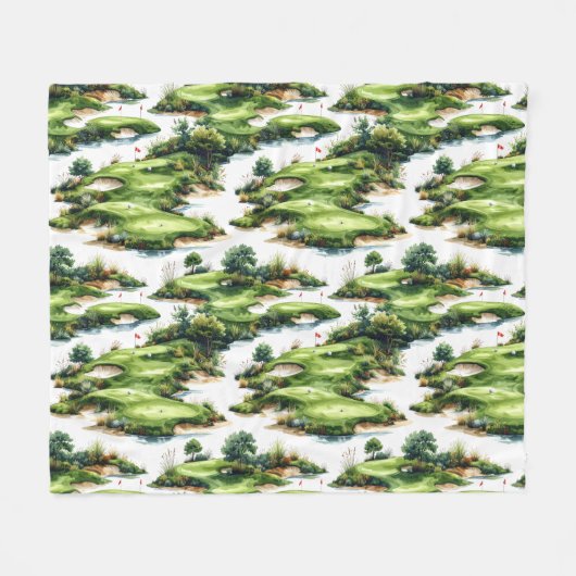 Golf Inslagveld Fleece Deken (Voorkant (Horizontaal))