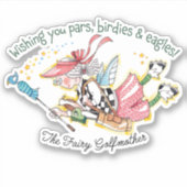 Golf Inspiratie Fairy Golfmoeder Uitgesneden Sticker (Voorkant)