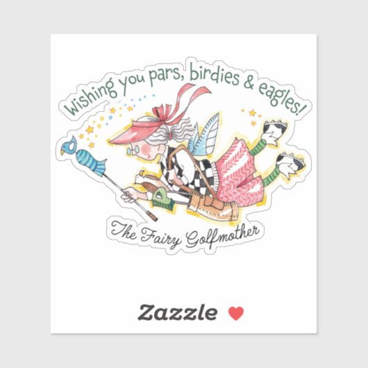 Golf Inspiratie Fairy Golfmoeder Uitgesneden Sticker (Vel)