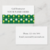 Golf instructeur coach sport professionele golfer visitekaartje (Voorkant / Achterkant)