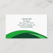 Golf instructeur golfcoach groen visitekaartje (Achterkant)