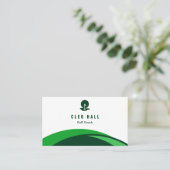 Golf instructeur golfcoach visitekaartje (Staand voorkant)