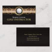 Golf instructeur Golfer Club Luxury Dark Visitekaartje (Voorkant / Achterkant)