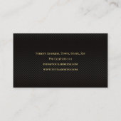 Golf instructeur Golfer Club Luxury Dark Visitekaartje (Achterkant)