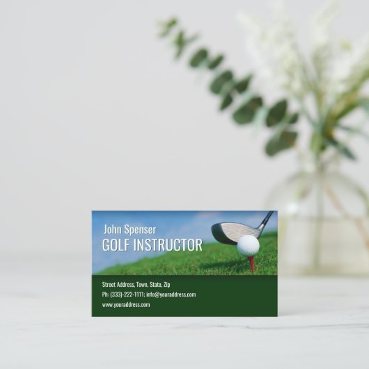 Golf instructeur Golfer Putter Nieuw ontwerp Visitekaartje (Staand voorkant)