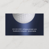 Golf instructeur marine blauw professionele sport visitekaartje (Achterkant)