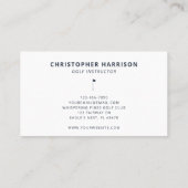 Golf instructeur professionele humoristische eenvo visitekaartje (Achterkant)