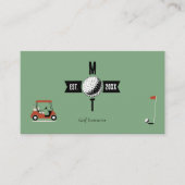Golf instructeur Social Media QR Code Groen Visitekaartje (Voorkant)