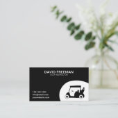 Golf instructeur Wit en Zwart Unieke Golf Cart Visitekaartje (Staand voorkant)