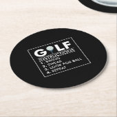 Golf Instructies Swing Swear Kijk Ball Herhalen Ronde Kartonnen Onderzetter (Gebogen)