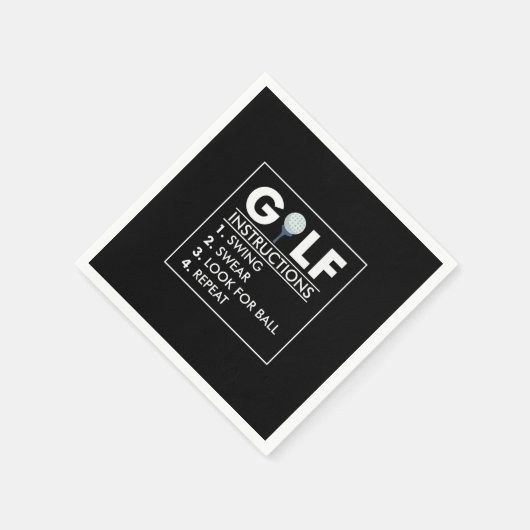 Golf Instructies Swing Swear Kijk Ball Herhalen Servet (Hoek)