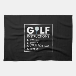 Golf Instructies Swing Swear Kijk Ball Herhalen Theedoek