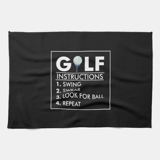 Golf Instructies Swing Swear Kijk Ball Herhalen Theedoek (Horizontaal)