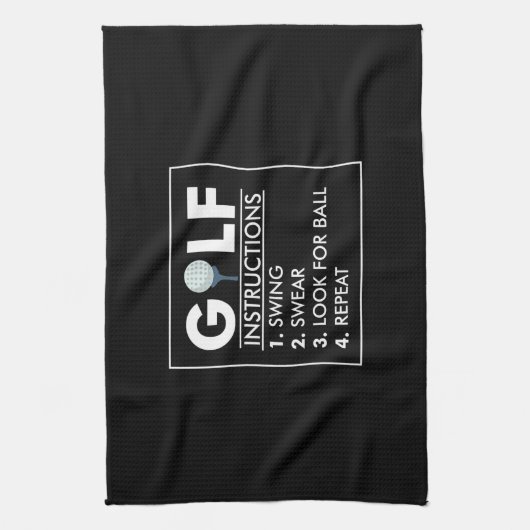 Golf Instructies Swing Swear Kijk Ball Herhalen Theedoek (Verticaal)