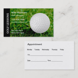 Golf Instructor Appointment Visitekaartjes