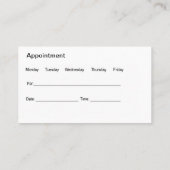 Golf Instructor Appointment Visitekaartjes (Achterkant)