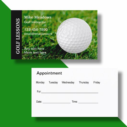 Golf Instructor Appointment Visitekaartjes