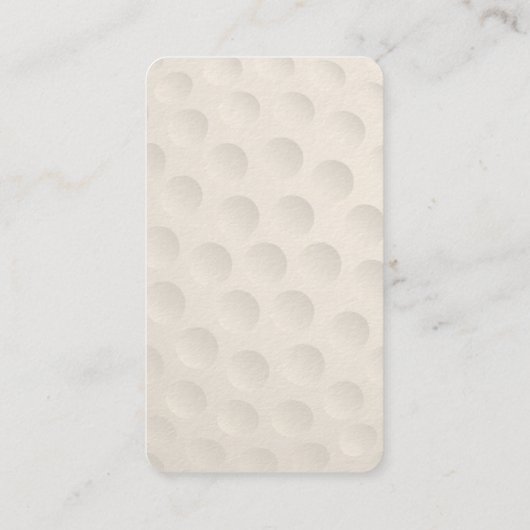 Golf Instructor | Beroepsbeoefenaars Visitekaartje (Achterkant)