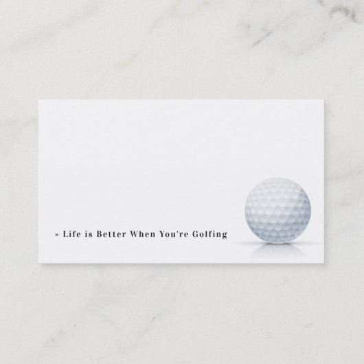 Golf Instructor | Beste club Visitekaartje (Achterkant)