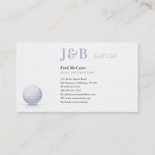 Golf Instructor | Beste club Visitekaartje (Voorkant)