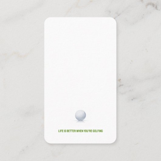 Golf Instructor | Beste sport Visitekaartje (Achterkant)