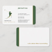Golf Instructor | Beste sport Visitekaartje (Voorkant / Achterkant)