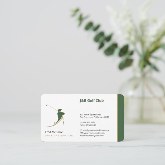 Golf Instructor | Beste sport Visitekaartje (Staand voorkant)