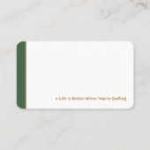 Golf Instructor | Beste sport Visitekaartje (Achterkant)