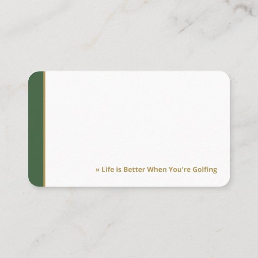 Golf Instructor | Beste sport Visitekaartje (Achterkant)