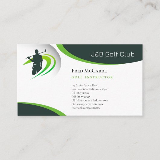 Golf Instructor | Beste sport Visitekaartje (Voorkant)