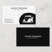 Golf Instructor Black en White Unique Golf Cart Visitekaartje (Voorkant / Achterkant)