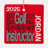 Golf Instructor Buitengewoon CUSTOM Keramisch Ornament (Achterkant)