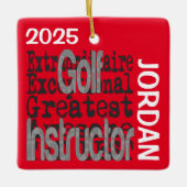 Golf Instructor Buitengewoon CUSTOM Keramisch Ornament (Voorkant)